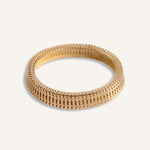 Gold dipped flexible chain bracelet with bold link design, modern gold bangle for women