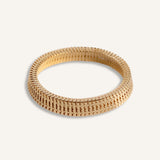 Gold dipped flexible chain bracelet with bold link design, modern gold bangle for women