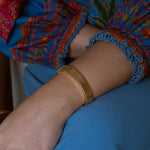 Gold Plated Chunky Mesh Bracelet by Loon Concept • Bold Cuff Bracelet • Statement Gold Jewelry • Textured Bangle • Wide Chain Look