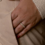 Close-up of a budget-friendly 14K gold ring