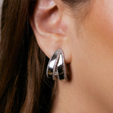 Callie earrings with gold hoop earring set and small dangle earrings, a timeless and chic accessory.