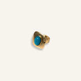Statement Ring gold plated – Bold Turquoise Oval Adjustable Ring | Retro Style by Loon Concept