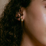 Teardrop Earrings gold plated – Chunky Dome Drop Earrings | Minimalist Statement Jewelry by Loon Concept