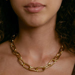 Chain Necklace gold filled – Chunky Paperclip Link Necklace | Modern Statement Chain by Loon Concept