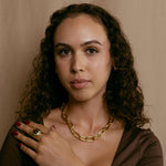 Chain Necklace gold filled – Chunky Paperclip Link Necklace | Modern Statement Chain by Loon Concept