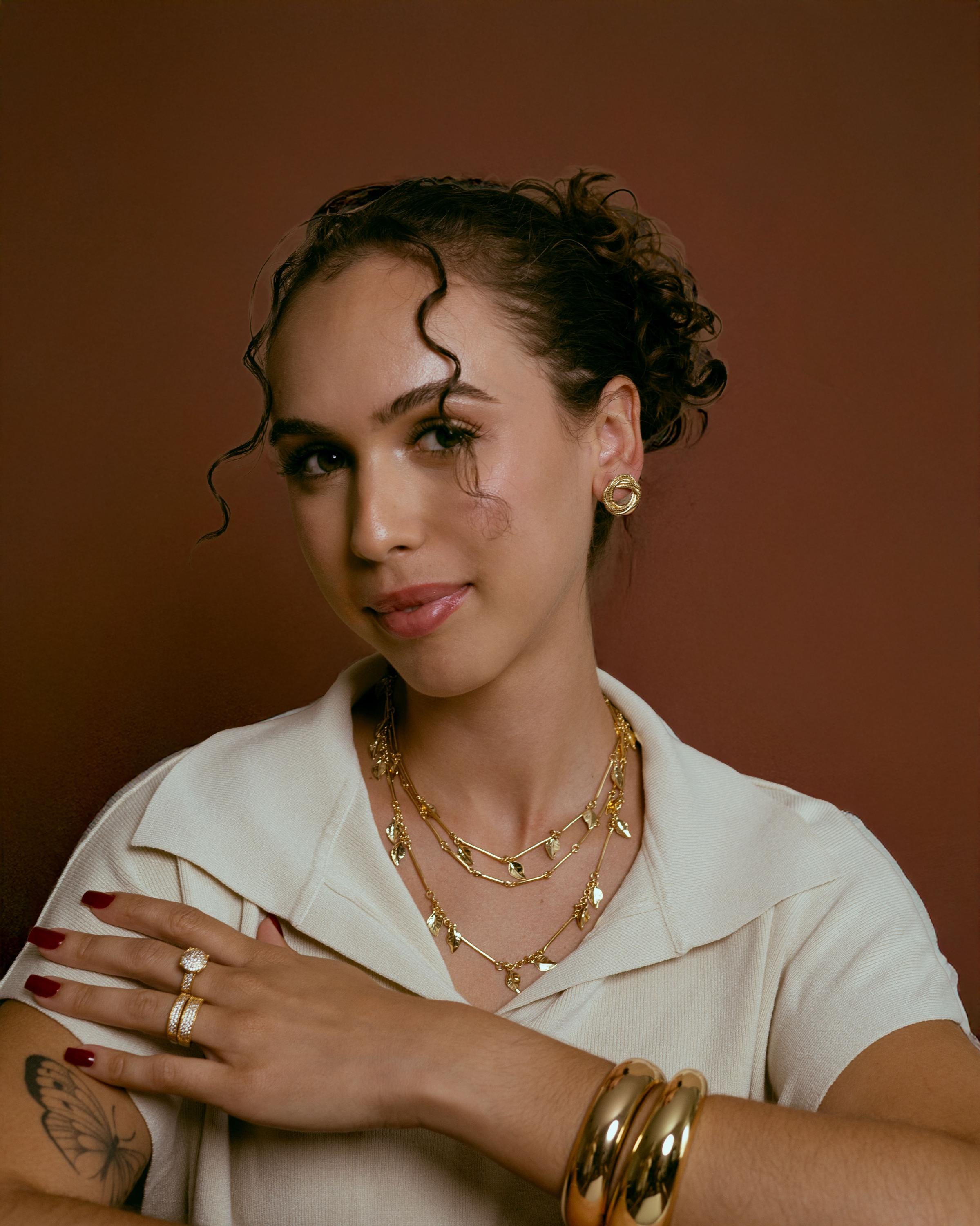 Leaf Charm Necklace gold plated – Layered Chain Necklace | Nature Inspired Jewelry by Loon Concept