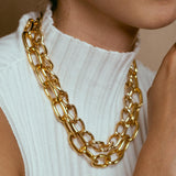 Chain Necklace gold filled – Chunky Paperclip Link Necklace | Modern Statement Chain by Loon Concept