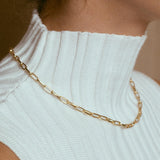 Paperclip Chain Necklace gold plated – Minimalist Everyday Jewelry | Classic Layering Chain by Loon Concept