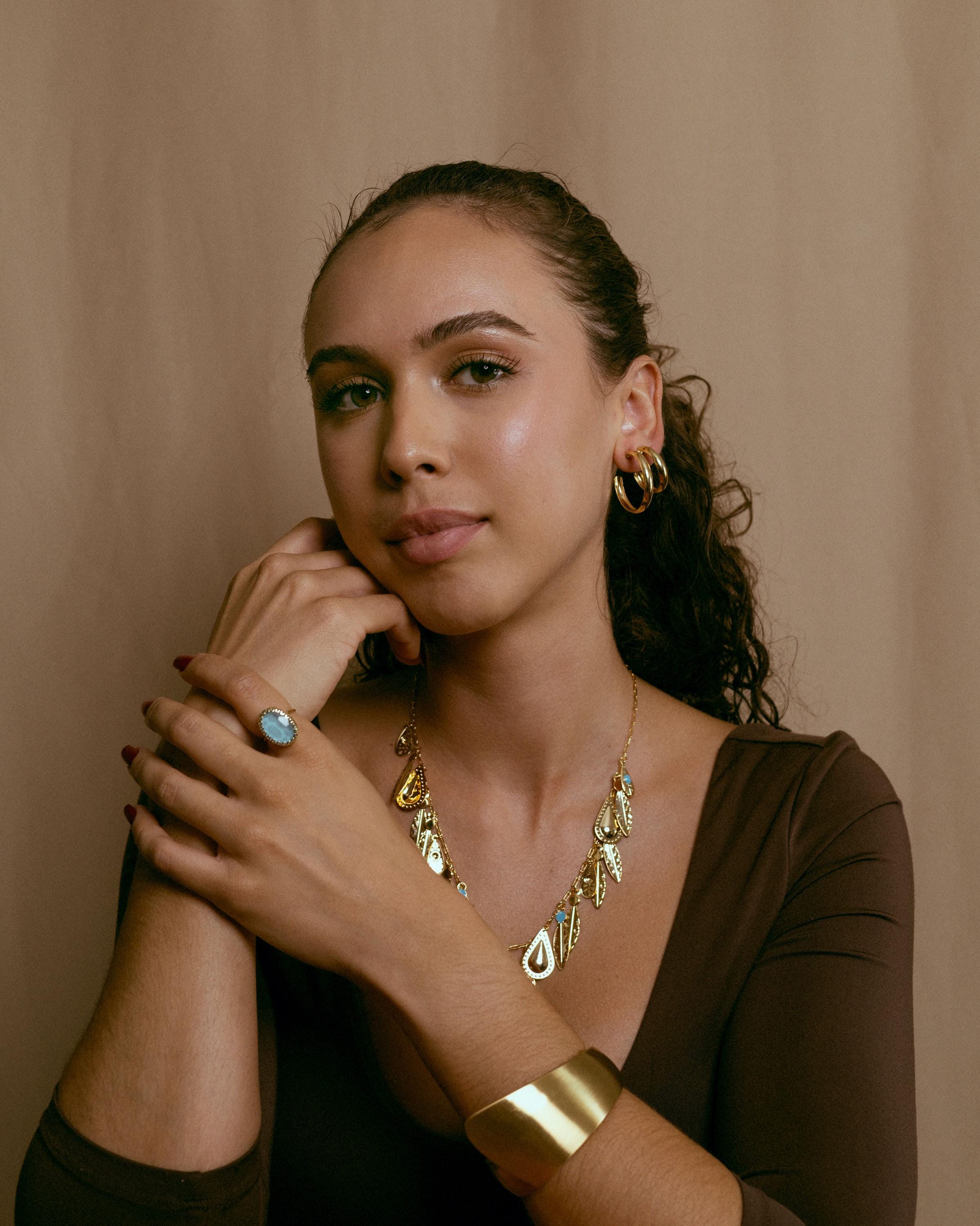 Double Hoop Earrings gold plated – Classic Chunky Hoops | Modern Everyday Jewelry by Loon Concept