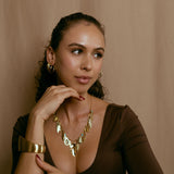 Double Hoop Earrings gold plated – Classic Chunky Hoops | Modern Everyday Jewelry by Loon Concept