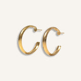 Double Hoop Earrings gold plated – Classic Chunky Hoops | Modern Everyday Jewelry by Loon Concept
