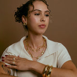 Leaf Charm Necklace gold plated – Layered Chain Necklace | Nature Inspired Jewelry by Loon Concept