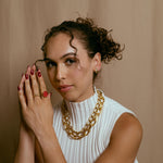 Chain Necklace gold filled – Chunky Paperclip Link Necklace | Modern Statement Chain by Loon Concept