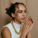 Chain Necklace gold filled – Chunky Paperclip Link Necklace | Modern Statement Chain by Loon Concept