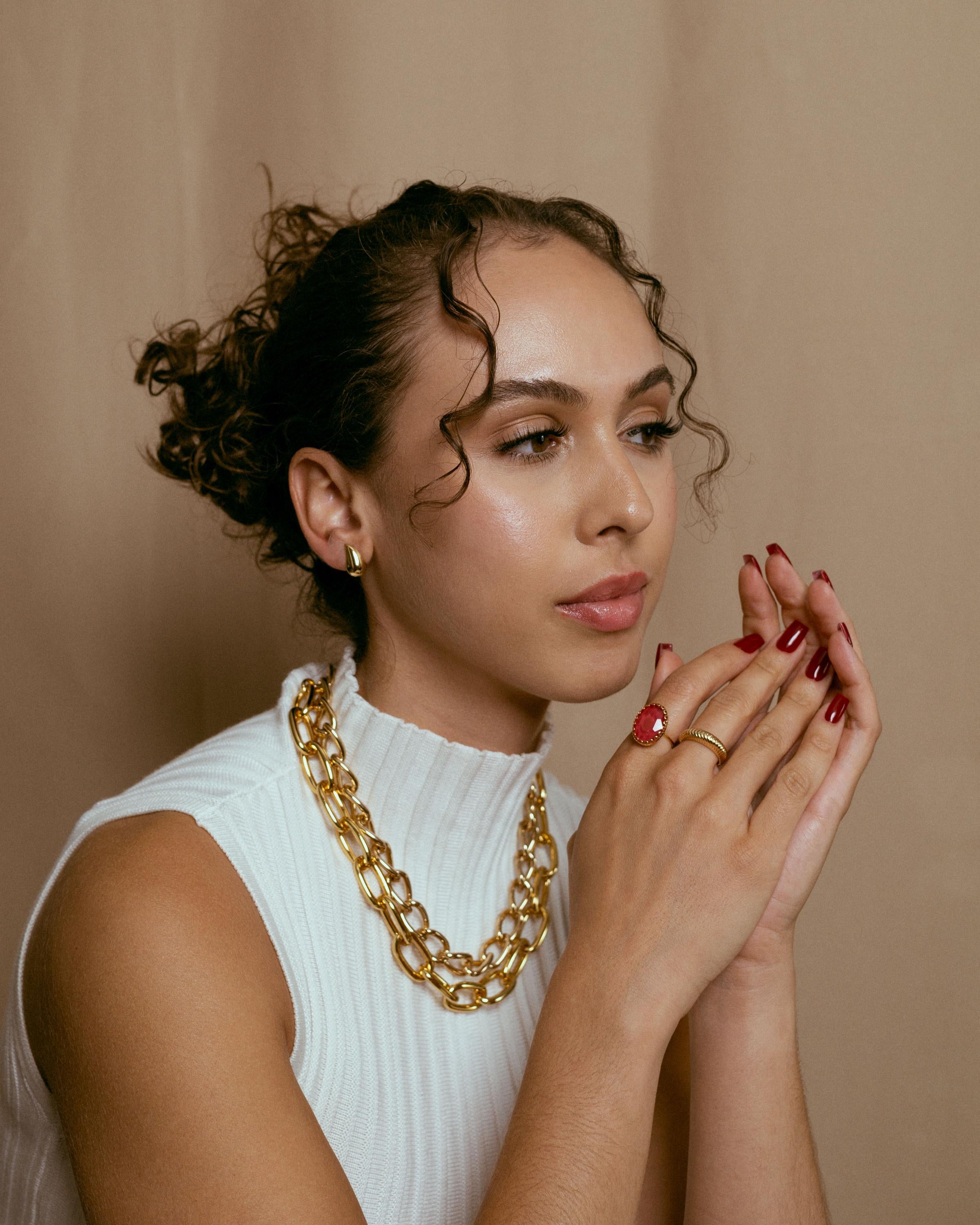 Chain Necklace gold filled – Chunky Paperclip Link Necklace | Modern Statement Chain by Loon Concept