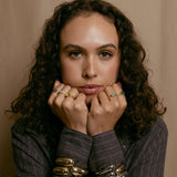 Chunky Dome Cuff Bracelet gold plated – Bold Sculptural Statement Jewelry | Modern Minimalist Bangle by Loon Concept