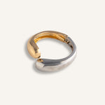 Chunky Dome Cuff Bracelet gold plated – Bold Sculptural Statement Jewelry | Modern Minimalist Bangle by Loon Concept