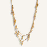 Leaf Charm Necklace gold plated – Layered Chain Necklace | Nature Inspired Jewelry by Loon Concept