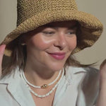 Shell Necklace gold plated – White Beaded Summer Choker | Loon Concept