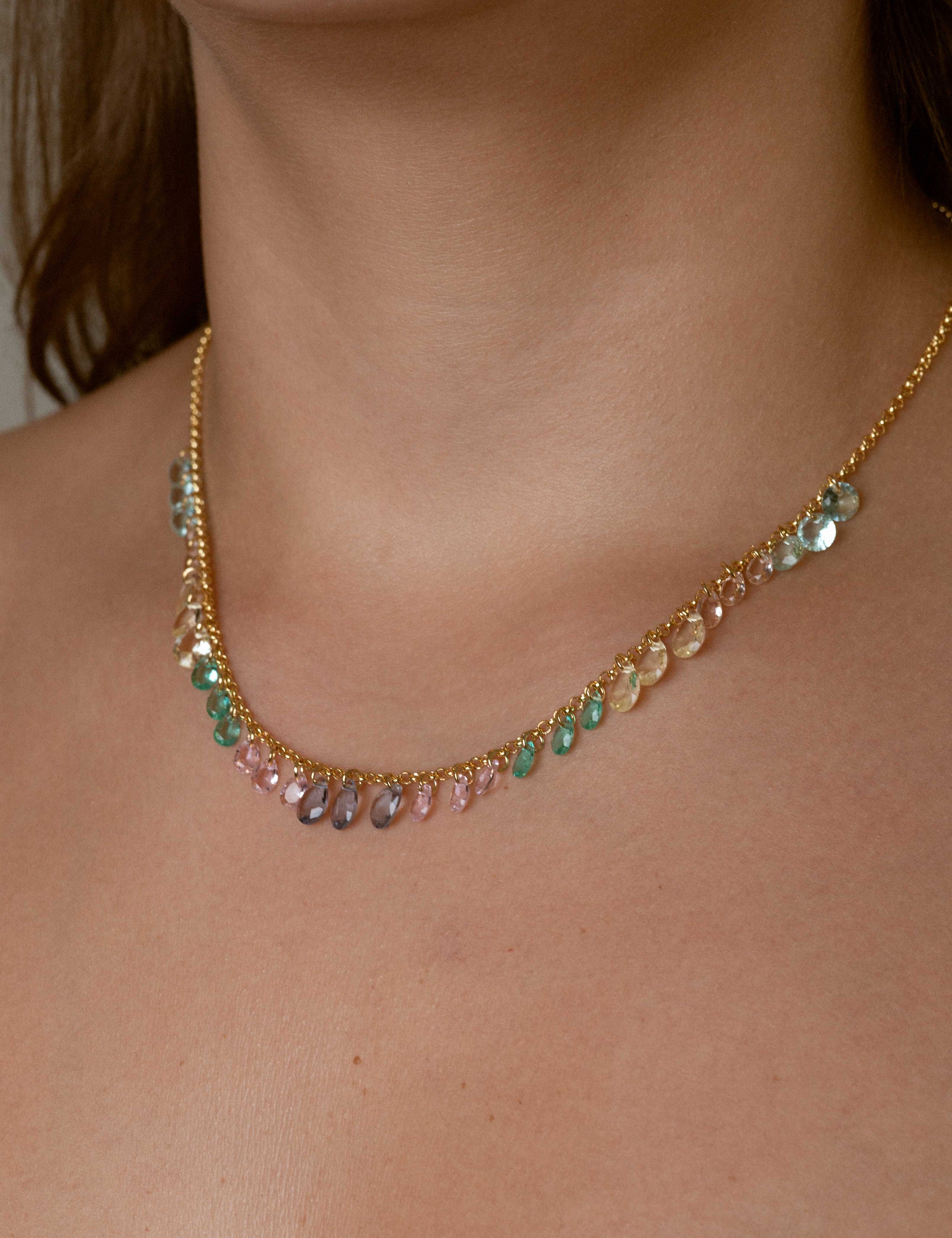 Camburi necklace with silver pendants for chains and dainty gold jewelry, a timeless and chic accessory.