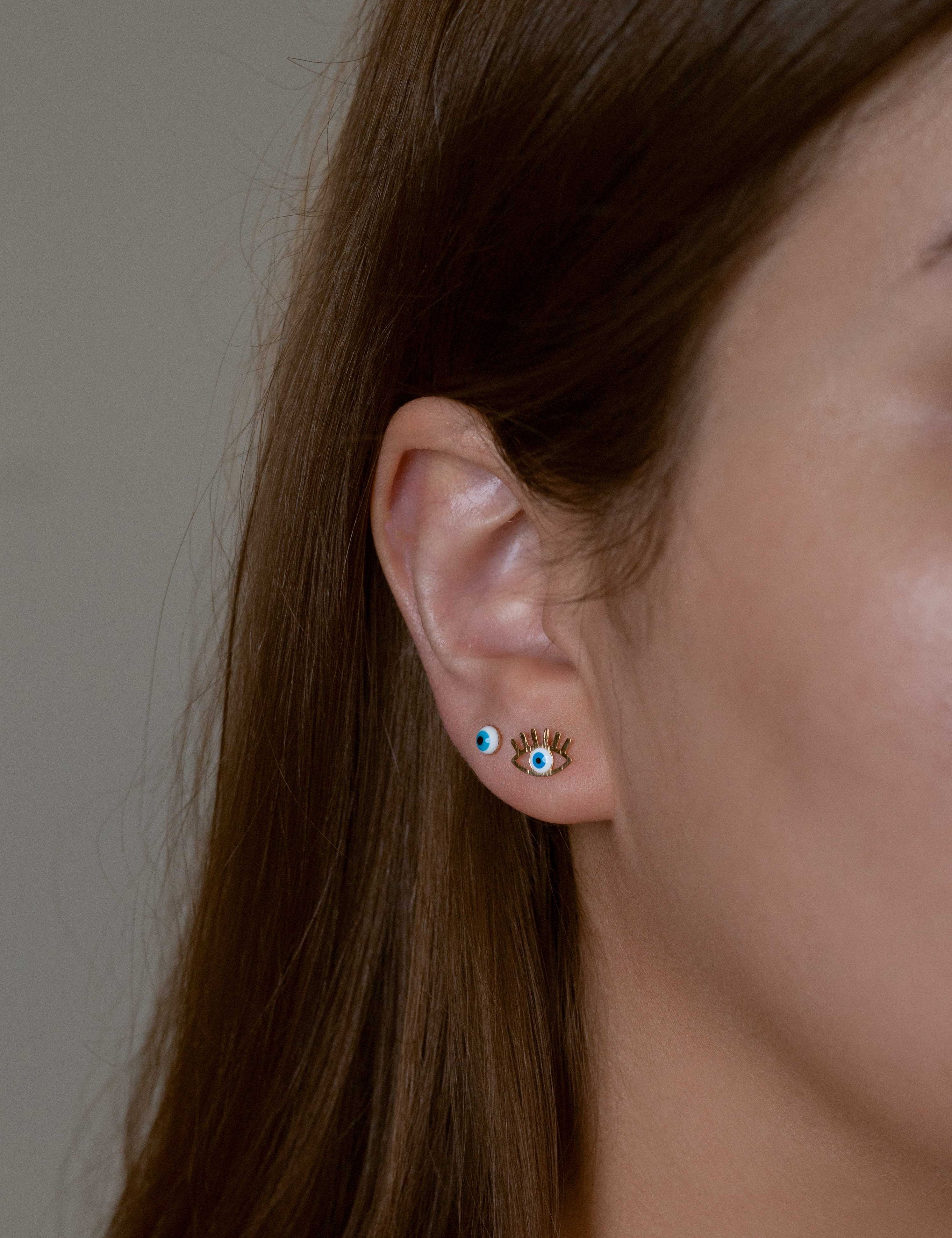 Jasmine earrings with gold hoop earring set and small dangle earrings, a timeless and chic accessory.
