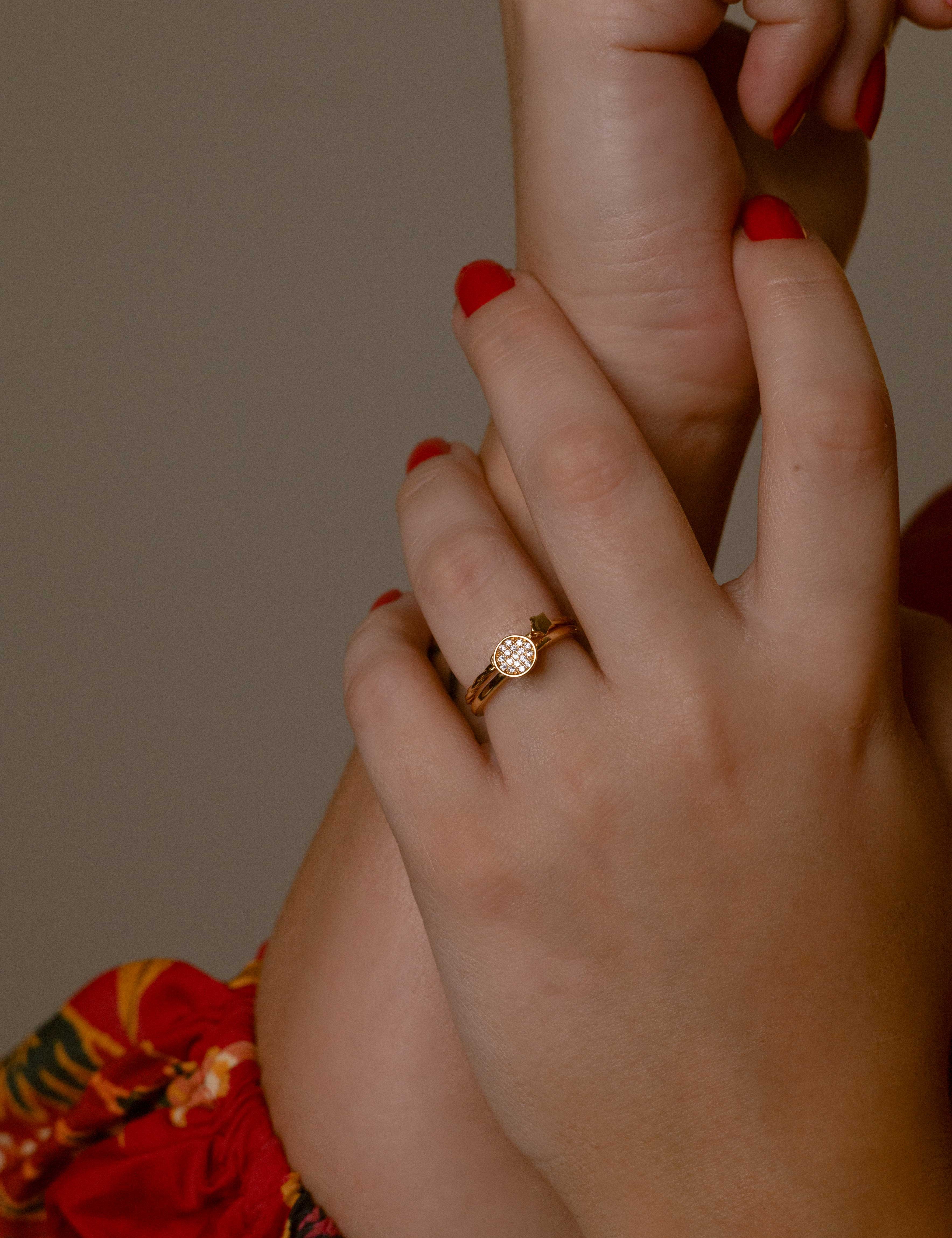 Loon Concept Dainty Zirconia Ring Bundle - Minimalist Collection with Delicate Design
