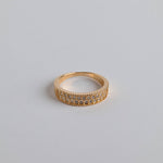 Loon Concept chunky gold ring with eye-catching zirconia accents