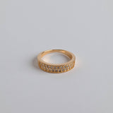 Loon Concept chunky gold ring with eye-catching zirconia accents