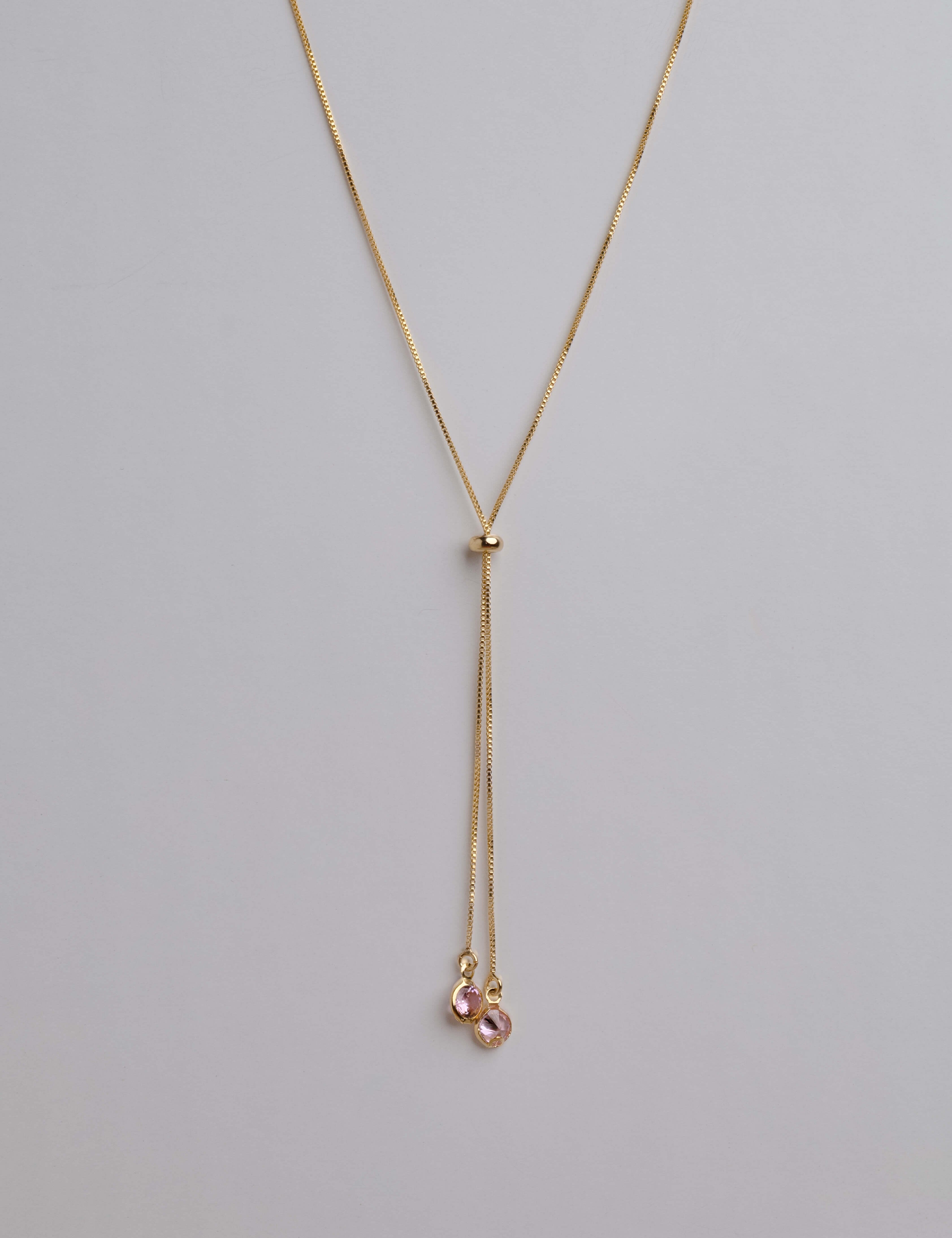Crystal pendant necklace in 18K gold plating with sparkling crystals