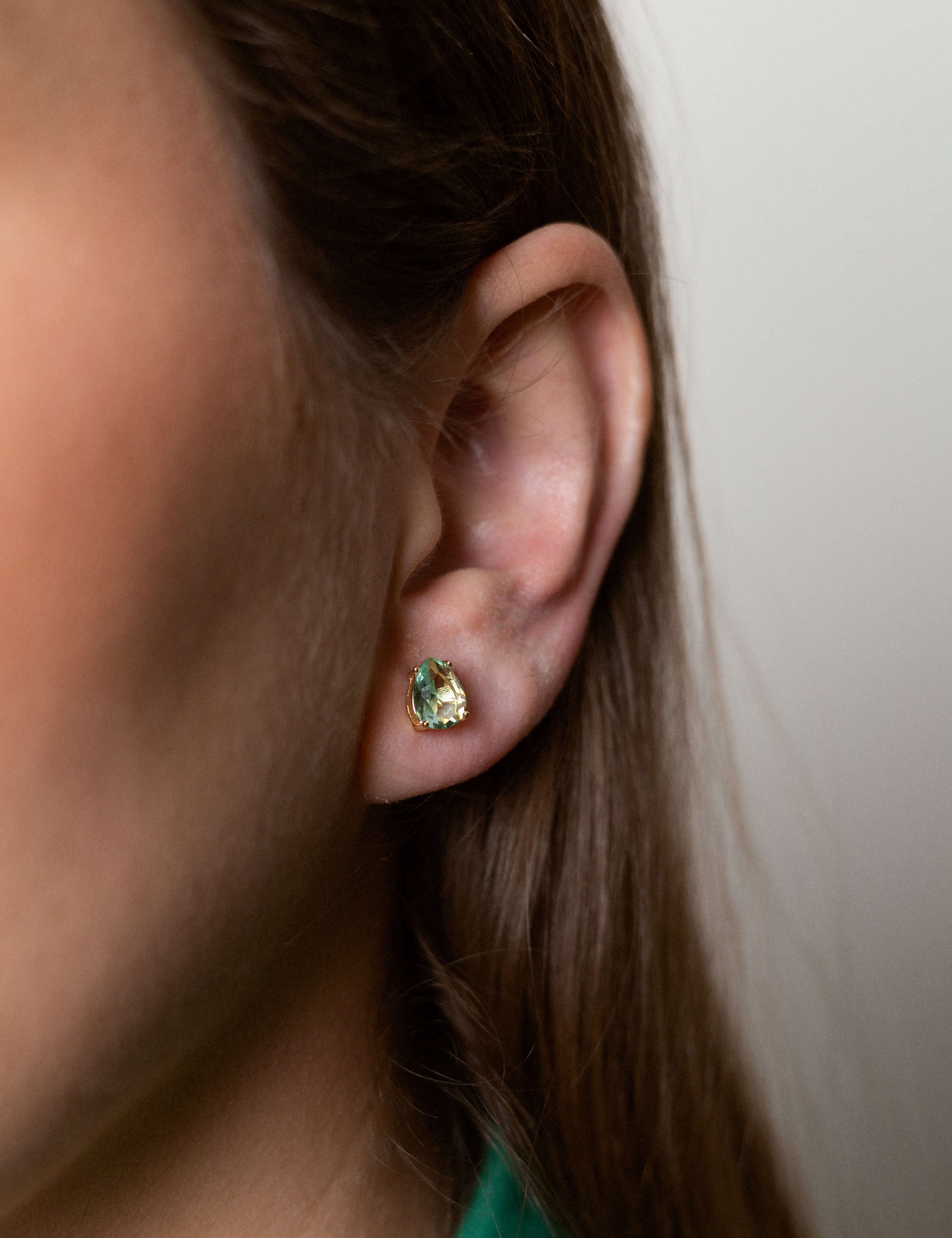 Lily earrings with gold hoop earring set and small dangle earrings, a timeless and chic accessory.