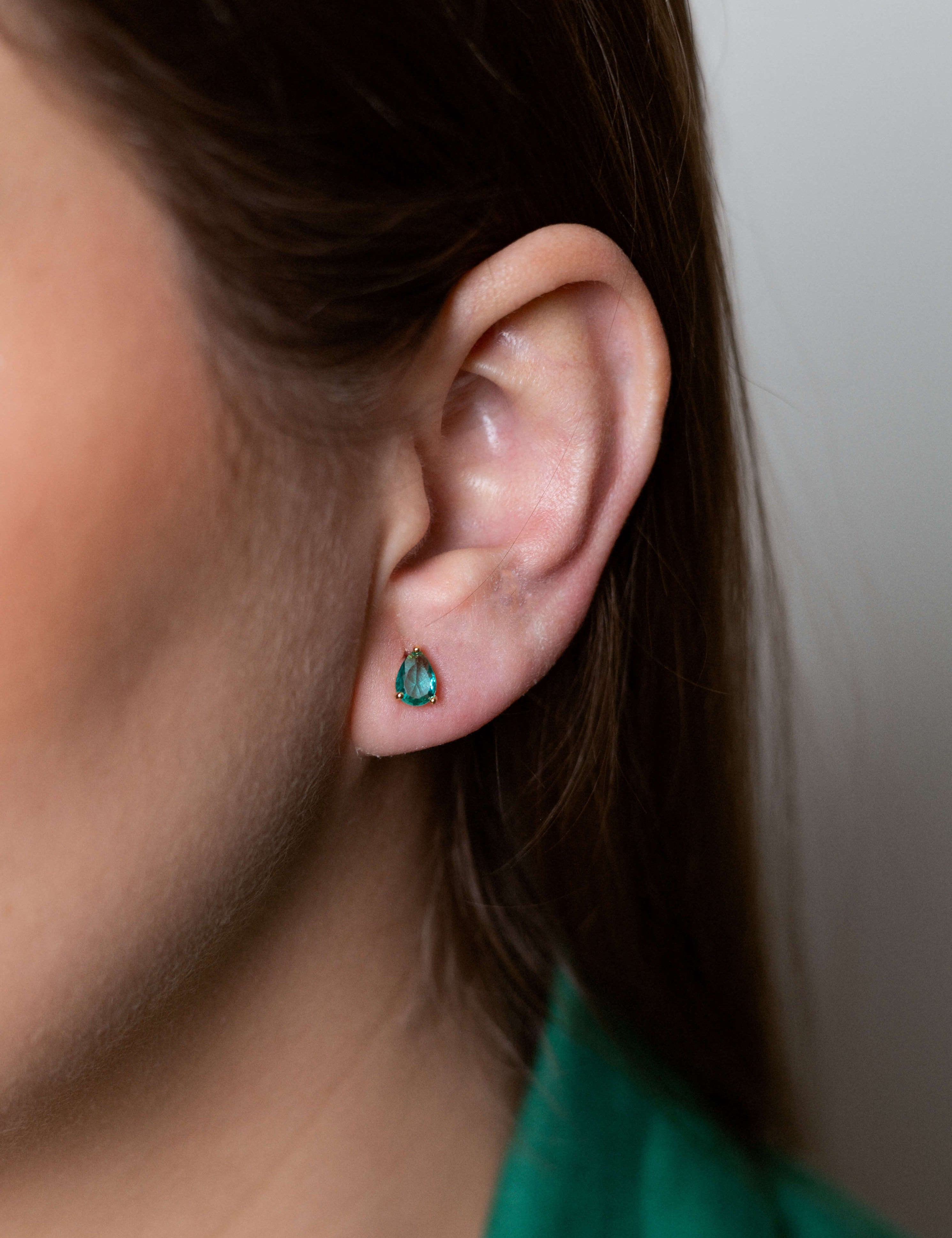 Portia earrings with gold hoop earring set and small dangle earrings, a timeless and chic accessory.