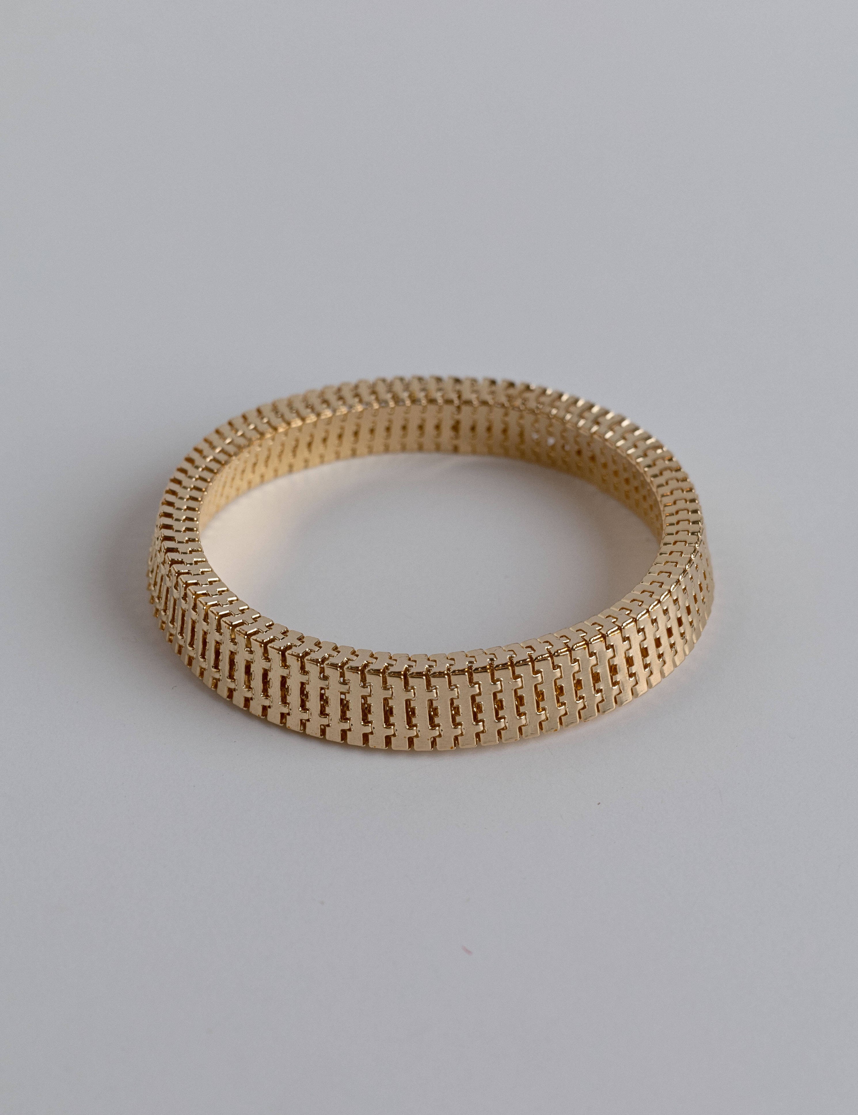 Chunky gold bracelet, gold-dipped for a bold and stylish statement, perfect for layering or standalone wear.