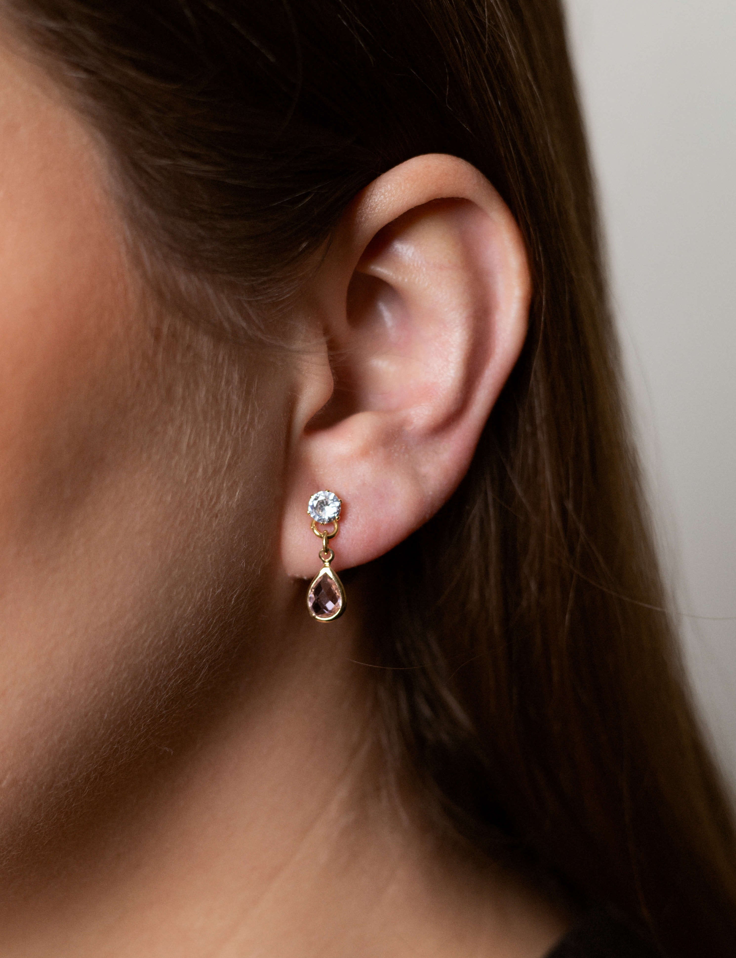 Josie earrings with gold hoop earring set and small dangle earrings, a timeless and chic accessory.